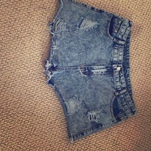 Blue jean shorts